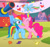 Size: 588x556 | Tagged: safe, screencap, pinkie pie, rainbow dash, earth pony, pegasus, pony, g4, my little pony: friendship is magic, secrets and pies, bipedal, cropped, duo, duo female, female, hat, hug, mare, outdoors, party hat, party tank