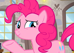 Size: 830x590 | Tagged: safe, pinkie pie, earth pony, pony, g4, the maud couple, indoors