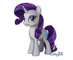 Size: 1400x1150 | Tagged: safe, artist:solixy406, rarity, pony, g4, female, mare, simple background, solo, white background