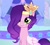 Size: 1362x1220 | Tagged: safe, artist:cstrawberrymilk, edit, edited screencap, screencap, pipp petals, pegasus, pony, g4, g5, bedroom, colored wings, eyeshadow, facing you, female, folded wings, g5 to g4, generation leap, gradient mane, gradient tail, green eyes, headpiece, indoors, lidded eyes, makeup, mare, pink eyeshadow, pink wings, purple mane, purple tail, screencap background, show accurate, sitting, smiling, solo, tail, wings