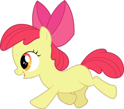 Size: 3409x3000 | Tagged: safe, artist:dashiesparkle, apple bloom, earth pony, pony, g4, .svg available, adorabloom, apple bloom's bow, bow, cute, female, filly, foal, hair bow, simple background, solo, transparent background, vector