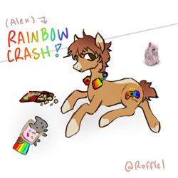 Size: 894x894 | Tagged: safe, artist:3dvinyle, oc, oc only, earth pony, pony, nyan cat, simple background, solo, white background