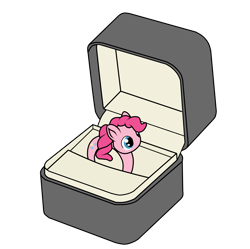 Size: 2160x2152 | Tagged: safe, artist:naoto yazarän, pinkie pie, g4, jewelry, pun, ring, simple background, solo, transparent background, visual pun