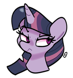 Size: 831x893 | Tagged: safe, artist:kindakismet, mean twilight sparkle, alicorn, pony, g4, my little pony: friendship is magic, the mean 6, angry, bust, female, mare, portrait, simple background, solo, transparent background