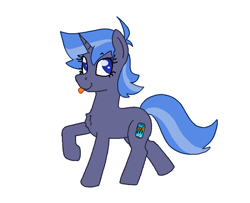 Size: 1018x826 | Tagged: safe, artist:mileslancer, oc, oc only, oc:twinkleshine, pony, unicorn, drink, energy drink, horn, male, monster energy, ms paint, simple background, solo, stallion, tongue out