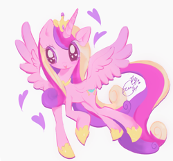 Size: 2245x2079 | Tagged: safe, artist:tinkerdolly, princess cadance, alicorn, pony, g4, anatomically incorrect, cute, cutedance, female, incorrect leg anatomy, simple background, solo, thin, white background