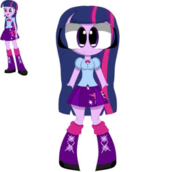 Size: 894x894 | Tagged: safe, artist:mexrlinarts, twilight sparkle, equestria girls, g4, clothes, shirt, shoes, simple background, skirt, white background