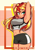 Size: 706x1000 | Tagged: safe, artist:the-park, sunset shimmer, human, equestria girls, g4, abstract background, arm behind head, armpits, belly, belly button, breasts, busty sunset shimmer, clothes, female, human coloration, midriff, smiling, solo, sports bra, sports outfit