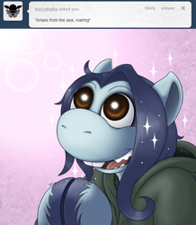 Size: 1500x1720 | Tagged: safe, artist:drxii, artist:r perils, oc, oc only, oc:ipsywitch, pony, ask ipsywitch, g4, ask, cthulhu, dialogue, female, squee, tumblr