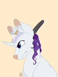 Size: 2048x2732 | Tagged: safe, artist:headshavepony, rarity, pony, unicorn, g4, bald, crying, headshave, horn, razor, shaved, shaved head, shaved mane, shaving, solo