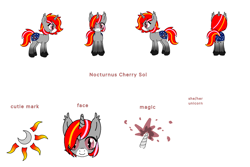 Size: 3072x2048 | Tagged: safe, artist:nocturnus, oc, oc only, bat pony, pony, unicorn, horn, reference sheet