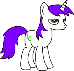 Size: 704x677 | Tagged: safe, artist:lonstecation, oc, oc only, oc:lonstecation, pony, unicorn, g4, ashamed, dyed hair, embarrassed, horn, male, png, purple hair, simple background, solo, stallion, transparent background