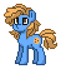 Size: 196x220 | Tagged: safe, oc, oc only, oc:blue cookie, earth pony, pony, pony town, digital art, earth pony oc, looking up, male, messy mane, pixel art, simple background, solo, stallion, transparent background