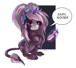 Size: 1598x1423 | Tagged: safe, artist:v-nico, oc, oc only, pony, unicorn, controller, horn, solo, unicorn oc