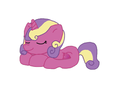 Size: 675x476 | Tagged: safe, artist:scribbleses, princess skyla, alicorn, pony, g4, cute, daaaaaaaaaaaw, female, filly, foal, simple background, skylabetes, sleeping, smiling, solo, transparent background