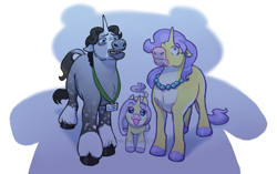 Size: 2198x1383 | Tagged: safe, artist:stimpower, jet set, lily lace, upper crust, pony, unicorn, g4, horn, shocked, shocked expression, trio