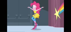 Size: 1600x720 | Tagged: safe, screencap, pinkie pie, equestria girls, equestria girls specials, g4, my little pony equestria girls: dance magic, female, indoors, pillarboxing, solo