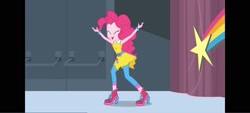 Size: 1600x720 | Tagged: safe, screencap, pinkie pie, equestria girls, equestria girls specials, g4, my little pony equestria girls: dance magic, female, indoors, pillarboxing, solo