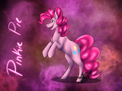 Size: 4999x3722 | Tagged: safe, artist:blackdragonart98, pinkie pie, earth pony, pony, g4, abstract background, female, solo