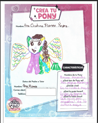 Size: 1632x2050 | Tagged: safe, princess majestic, pegasus, pony, g5, my little pony: tell your tale, alebrije, design your own pony, female, mare, my little pony logo, traditional art