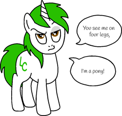 Size: 749x712 | Tagged: safe, artist:lonstecation, oc, oc only, oc:lonstecation, pony, unicorn, g4, cool, devious, horn, male, monochrome, png, reference, simple background, solo, song, speech bubble, stallion, text, transparent background