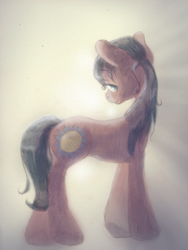 Size: 1481x1965 | Tagged: safe, artist:wolfiedrawie, oc, oc only, oc:moonflower, earth pony, pony, female, looking at you, looking back, looking back at you, mare, solo