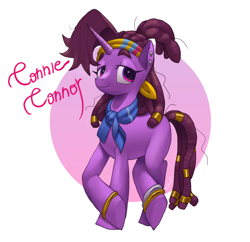 Size: 1976x1911 | Tagged: safe, artist:v-nico, oc, oc only, oc:connie connor, pony, unicorn, horn, solo, unicorn oc