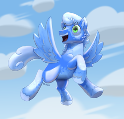 Size: 1931x1860 | Tagged: safe, artist:v-nico, oc, oc only, oc:cerulean skies, pegasus, pony, pegasus oc, solo