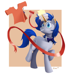 Size: 2652x2927 | Tagged: safe, artist:v-nico, oc, oc only, pony, unicorn, horn, passepartout, solo, unicorn oc