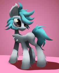 Size: 2089x2578 | Tagged: safe, artist:v-nico, oc, oc only, oc:hypirion, earth pony, pony, big eyes, chest fluff, ear tufts, earth pony oc, gradient background, leg fluff, not 3d, shading, solo, standing, turned head