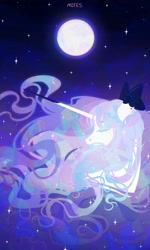 Size: 1200x2000 | Tagged: safe, artist:mifes, oc, oc only, pony, full moon, moon, solo