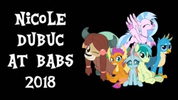 Size: 686x386 | Tagged: safe, artist:jhayarr23, gallus, ocellus, sandbar, silverstream, smolder, yona, changedling, changeling, classical hippogriff, dragon, earth pony, griffon, hippogriff, pony, yak, g4, 2018, bow, cloven hooves, colored hooves, dragoness, female, hair bow, hooves, jewelry, male, monkey swings, necklace, student six, teenager