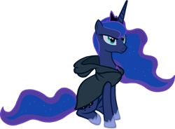 Size: 900x661 | Tagged: safe, artist:nekurosilver, princess luna, alicorn, pony, g4, luna eclipsed, cloak, clothes, female, mare, simple background, sitting, solo, transparent background, vector