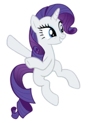 Size: 441x603 | Tagged: safe, edit, edited screencap, editor:marefieber, screencap, rarity, pony, unicorn, g4, season 9, she's all yak, background removed, bipedal, dancing, female, goofy, happy, horn, jumping, leaping, mare, out of context, png, raised hoof, simple background, smiling, solo, transparent background