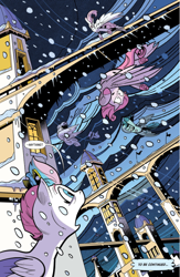 Size: 560x860 | Tagged: safe, idw, official comic, zipp storm, pegasus, pony, g5, my little pony: tell your tale, my little pony: the storm of zephyr heights, official, the storm of zephyr heights #1, spoiler:comic, spoiler:g5, spoiler:g5comic, female, mare, snow, snowfall, solo, unnamed character, unnamed pony