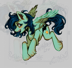 Size: 920x869 | Tagged: safe, artist:mystery-lou, oc, oc only, pegasus, pony, solo, unshorn fetlocks