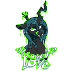 Size: 2449x2449 | Tagged: safe, artist:crownedspade, queen chrysalis, changeling, changeling queen, g4, bust, crown, design, female, jewelry, portrait, regalia, shirt design, simple background, solo, transparent background