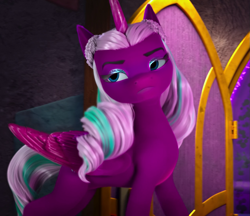 Size: 1249x1080 | Tagged: safe, screencap, opaline arcana, alicorn, pony, g5, my little pony: make your mark, my little pony: make your mark chapter 4, sunny side up, cropped, female, mare, opaline's dark castle