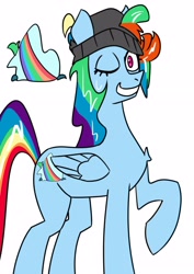 Size: 2480x3508 | Tagged: safe, artist:xuanzansheren, rainbow dash, series:混蛋们的友谊, g4, simple background, solo, white background