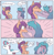 Size: 4297x4400 | Tagged: safe, artist:tkshoelace, izzy moonbow, sunny starscout, zipp storm, earth pony, pegasus, pony, unicorn, g5, 4 panel comic, blushing, comic, dazed, ear fluff, eyelashes, eyeshadow, female, first kiss, floppy ears, folded wings, giving up the ghost, grabbing, holding face, hoof on cheek, hoof on chest, horn, kiss on the lips, kissing, lesbian, makeup, mare, mare on mare, panels, pointing, pony on pony action, raised hoof, raised leg, ship:moonscout, shipping, smiling, soul, speech bubble, surprise kiss, talking, text, thinking, trio, trio female, wings