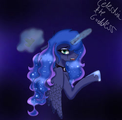 Size: 905x883 | Tagged: safe, artist:harmonykey, princess luna, alicorn, pony, g4, crying, solo