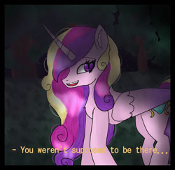 Size: 905x883 | Tagged: safe, artist:harmonykey, princess cadance, alicorn, pony, g4, concave belly, forest, nature, solo, thin, tree