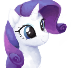 Size: 640x580 | Tagged: safe, artist:some_ponu, rarity, pony, unicorn, g4, female, horn, mare, simple background, smiling, solo, white background