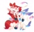 Size: 1185x1120 | Tagged: safe, artist:switchsugar, oc, oc only, pony, sylveon, unicorn, duo, horn, pokémon, simple background, unicorn oc, white background