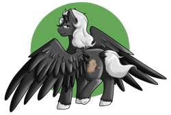 Size: 4507x3022 | Tagged: safe, artist:fleiiha, oc, oc only, oc:monolith, pegasus, pony, commission, digital art, looking at you, male, male oc, original art, png, simple background, smiling, smirk, solo, spread wings, transparent background, wings, ych result