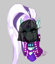 Size: 1469x1721 | Tagged: safe, artist:fleiiha, coloratura, earth pony, pony, g4, my little pony: friendship is magic, the mane attraction, clothes, countess coloratura, digital art, female, jacket, jewelry, looking at you, mare, original art, original style, simple background, solo