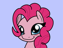 Size: 2048x1567 | Tagged: safe, artist:ewoudcponies, pinkie pie, earth pony, pony, g4, blue background, blush sticker, blushing, bust, cute, diapinkes, female, looking at you, mare, simple background, smiling, smiling at you, solo