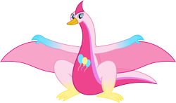 Size: 2372x1394 | Tagged: safe, artist:static51302, pinkie pie, bird, fanfic:choose your own magic ending, equestria girls, g4, birdified, fanfic art, simple background, solo, species swap, transformation, transparent background, vector