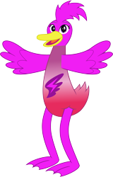 Size: 2372x3704 | Tagged: safe, artist:static51302, scootaloo, bird, duck, fanfic:choose your own magic ending, equestria girls, g4, birdified, simple background, solo, species swap, superhero, transformation, transparent background, vector