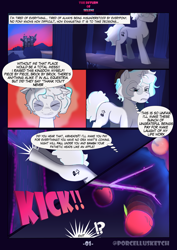 Size: 4961x7016 | Tagged: safe, artist:porcellus, oc, oc only, pony, comic:the return of selene, alternate universe, comic, solo, speech bubble, text